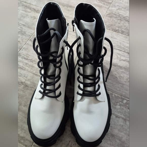 Forever 21 Shoes - Forever 21 Black and White Ankle Boots